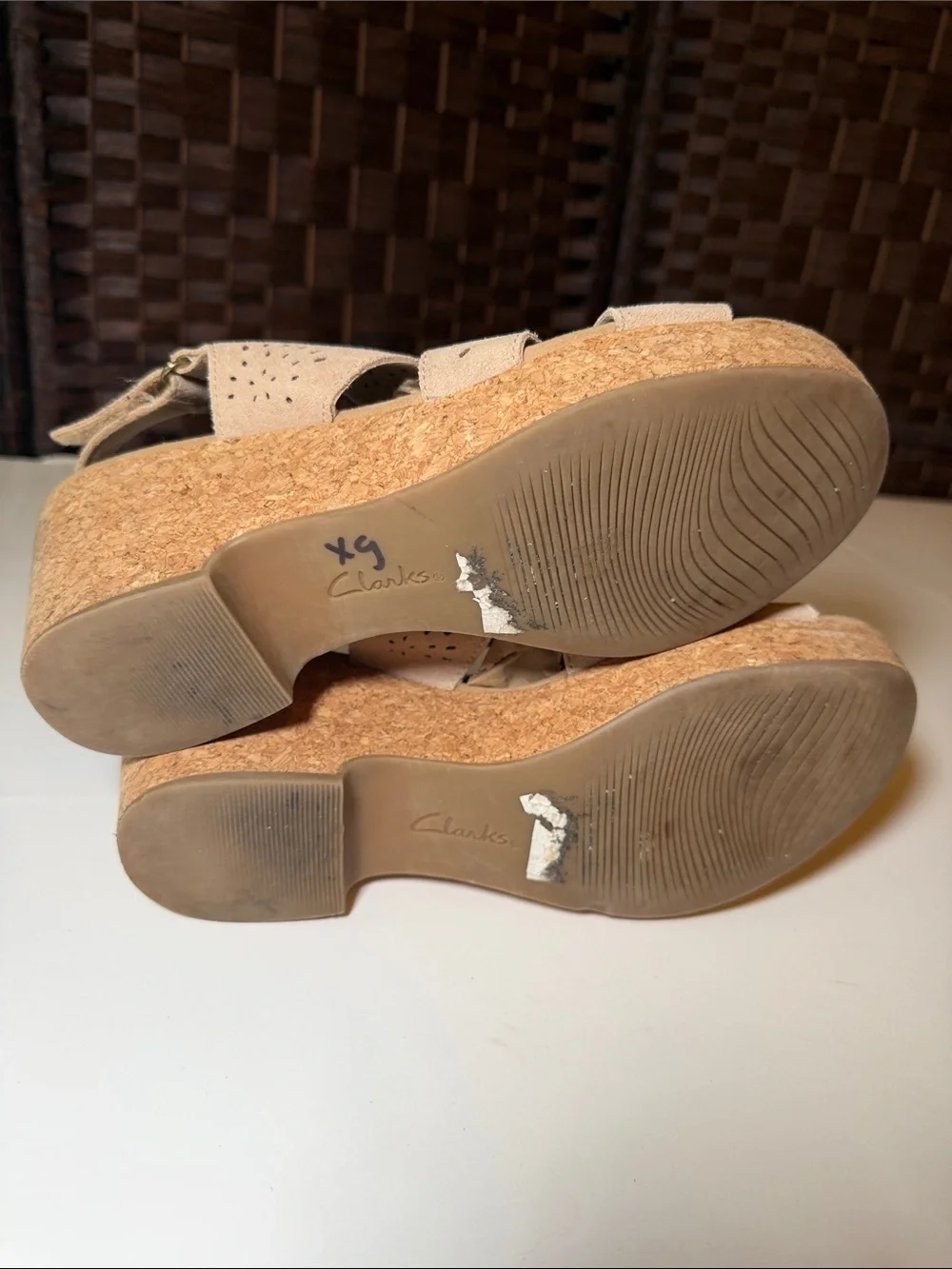 Women’s Slingback Cork Wedge Sandal - Beige